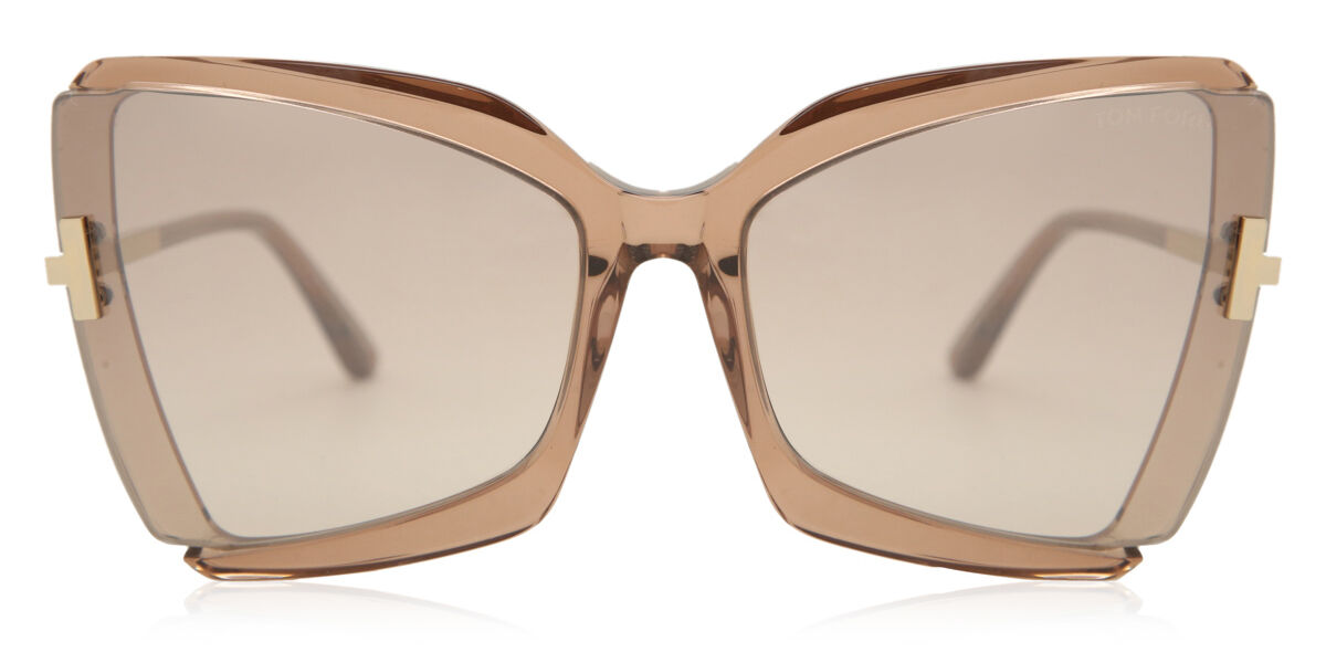 Tom Ford FT0766 GIA 57G Sunglasses Shiny Beige Havana | SmartBuyGlasses UK