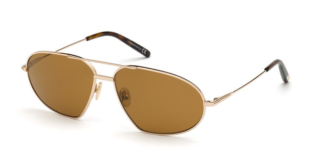 Tom Ford FT0771 BRADFORD 28E Pilot Gold Sunglasses  display picture 2