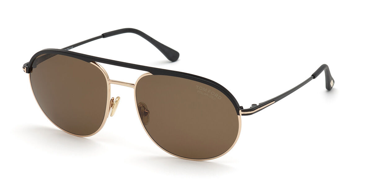 Tom Ford FT0772 GIO Polarized 02H Sunglasses Matte Black/Gold |  VisionDirect Australia