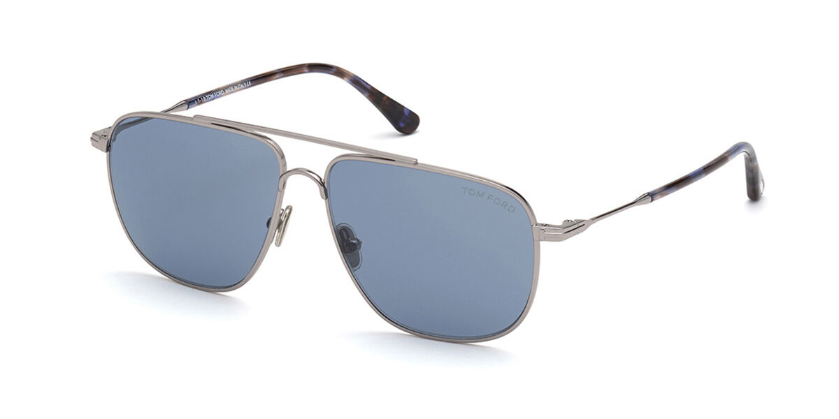 Tom Ford FT0815 LEN 14V Sunglasses Shiny Ruthenium Grey | VisionDirect ...