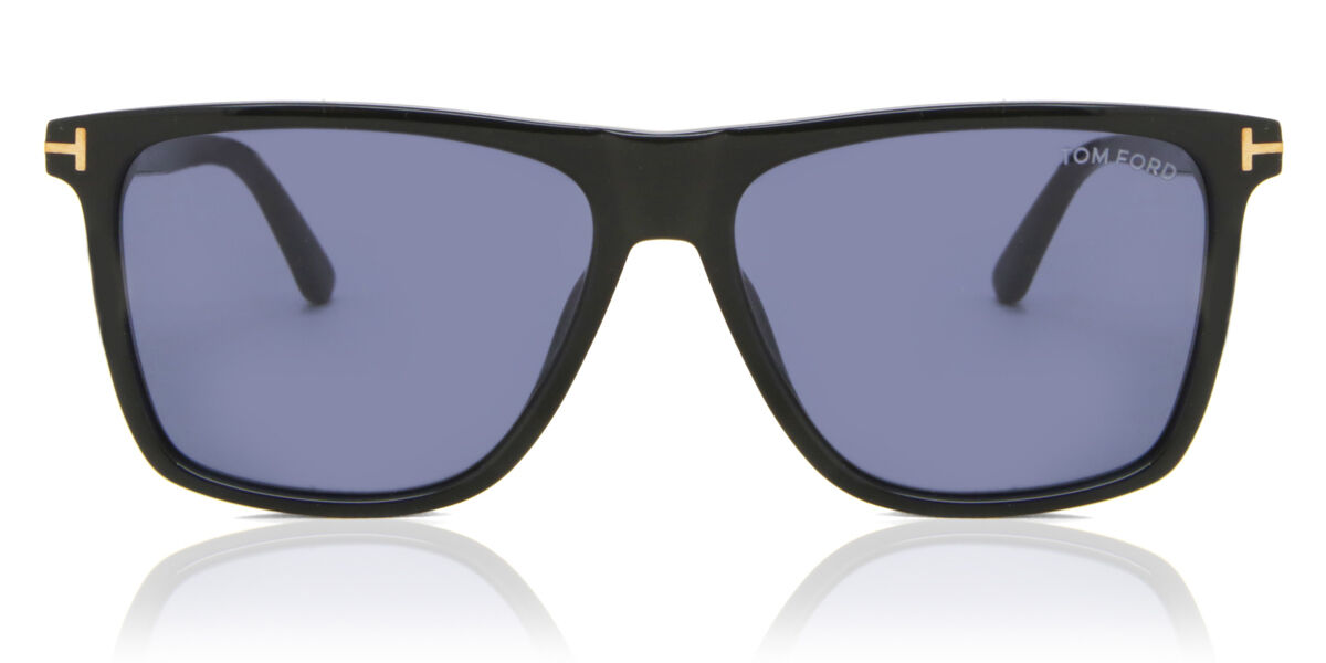 Tom Ford FT0832 01V Fletcher Shiny Black Blue Sunglasses