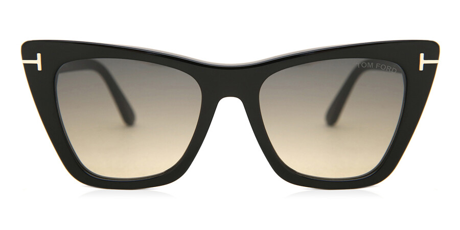 Tom Ford FT0846 Poppy-02 01B Sunglasses Shiny Black | VisionDirect Australia