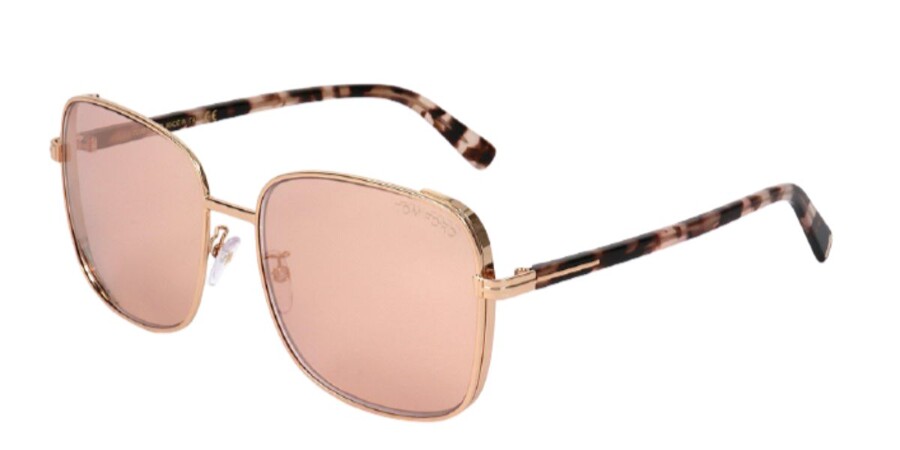 Tom Ford FT0722K Asian Fit 28G Sunglasses Shiny Rose Gold | SmartBuyGlasses  UK