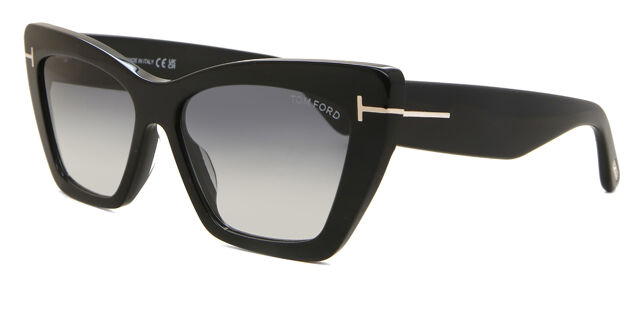 Tom Ford Black Cat-Eye Sunglasses with Gradient Lenses 130 Tom Ford Cat Eye Sunglasses, 57mm | Bloomingdale main image 2