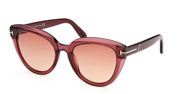 Tom Ford FT0938 TORI 69T Cat Eye Transparent Burgundy  display picture 2