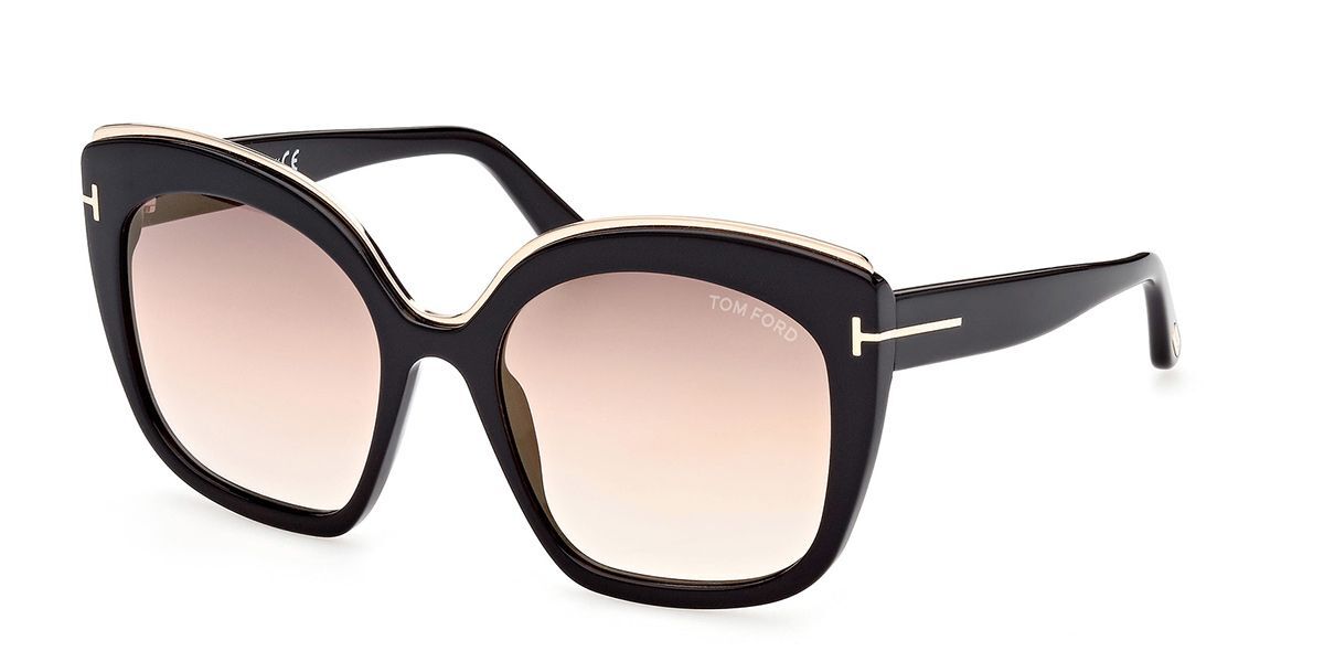 Tom Ford FT0944 Chantalle 01B Occhiali Da Sole Donna Nero Lucido Con Palladio/Gradient - Foto 2
