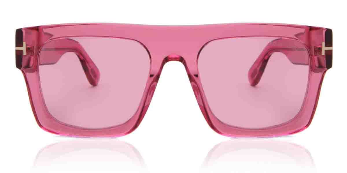 Tom Ford FT0711 FAUSTO 75S Sunglasses Transparent Pink | VisionDirect  Australia