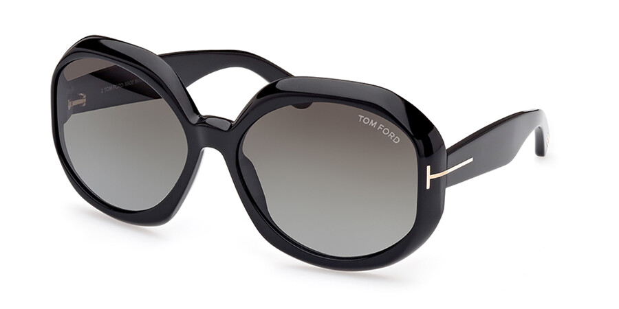 Tom Ford FT1011 GEORGIA-02 01B Sunglasses Shiny Black | VisionDirect  Australia