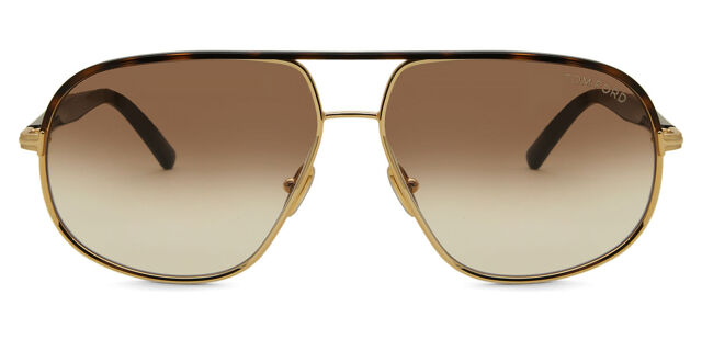 Tom Ford FT1019 MAXWELL 30F Pilot Glossy Gold Sunglasses  display picture 3