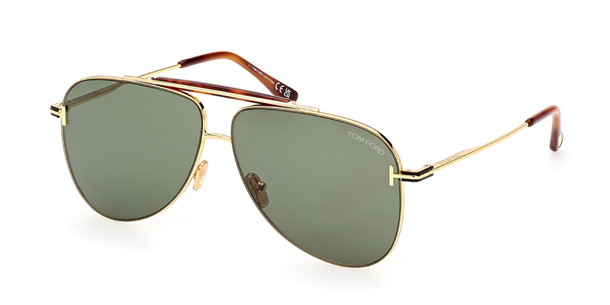 Photos - Sunglasses Tom Ford FT1018 BRADY 30N Men's  Gold Size 60 