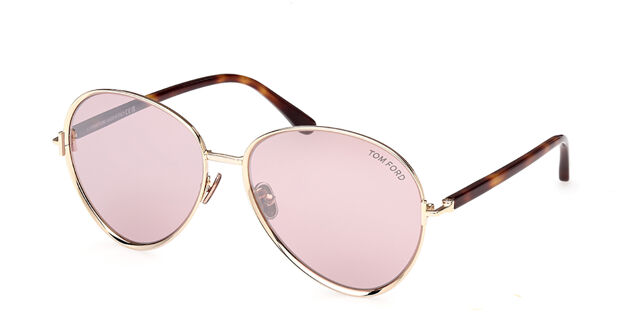 Tom Ford FT1028 RIO 32Z Oval Shiny Rose Gold Sunglasses  display picture 1