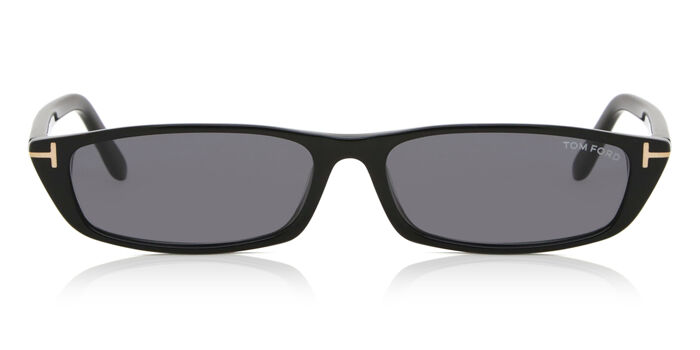 Tom Ford FT1075 EZRA 01E Rectangle Shiny Black Sunglasses  display picture 3