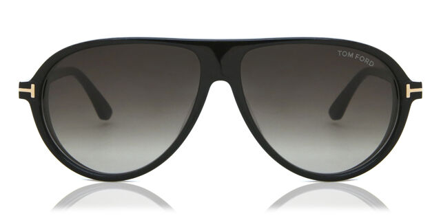 Tom Ford FT1023 MARCUS 01B Pilot Glossy Black Sunglasses  display picture 3