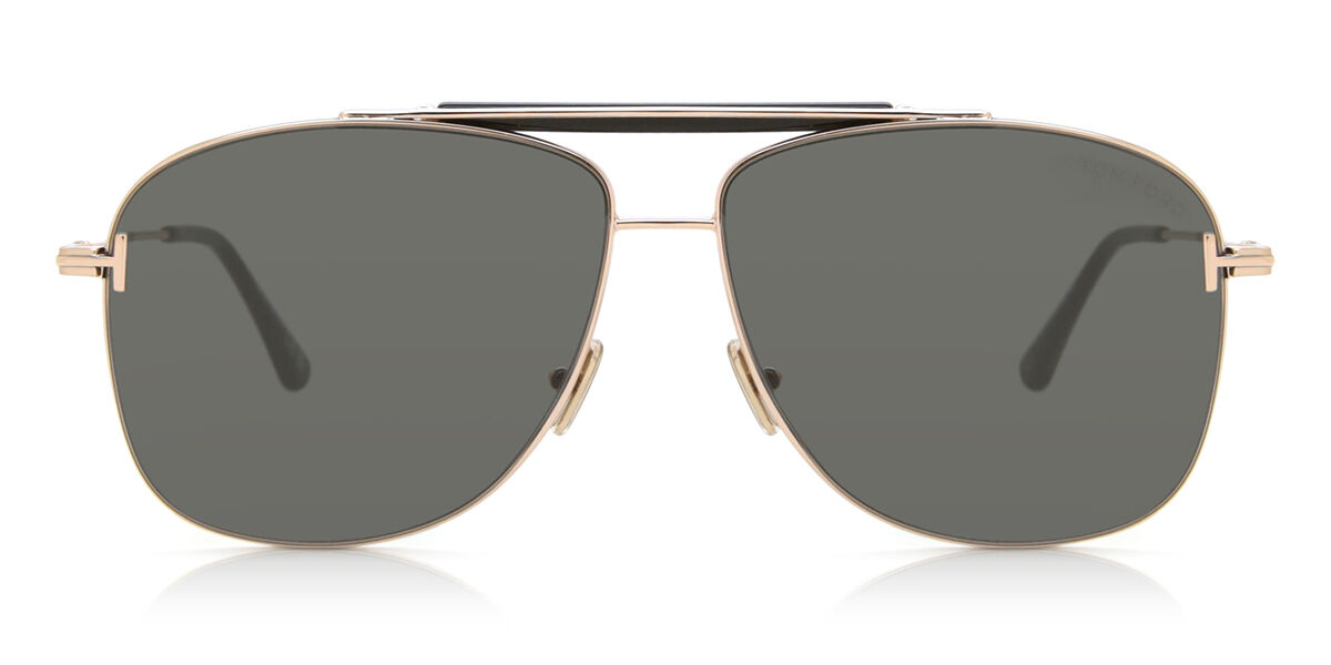 Photos - Sunglasses Tom Ford FT1017 JADEN 28A Men's  Gold Size 60 