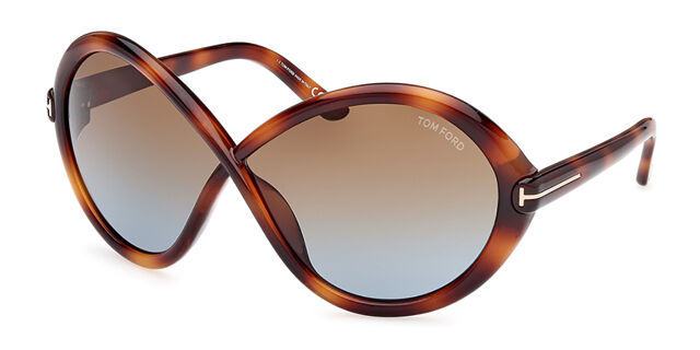Tom Ford FT1070 JADA 53F Butterfly Dark Tortoise Sunglasses  display picture 2