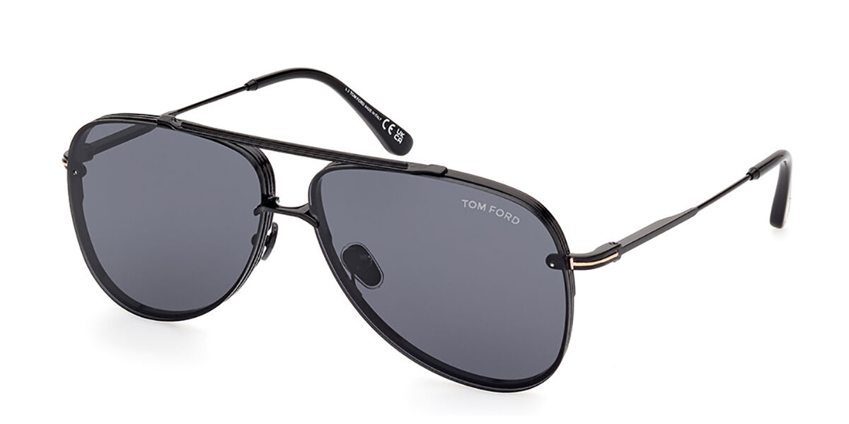 Tom Ford FT1071 LEON 01A Men’s Sunglasses Black Size 62