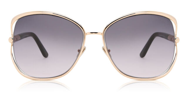 Tom Ford FT1091 MARTA 28B Oversized Shiny Deep Gold  display picture 2