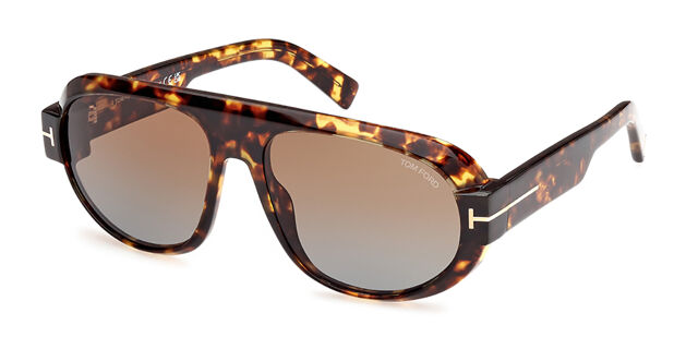 Tom Ford FT1102 BLAKE-02 52F Pilot Dark Tortoise Sunglasses 