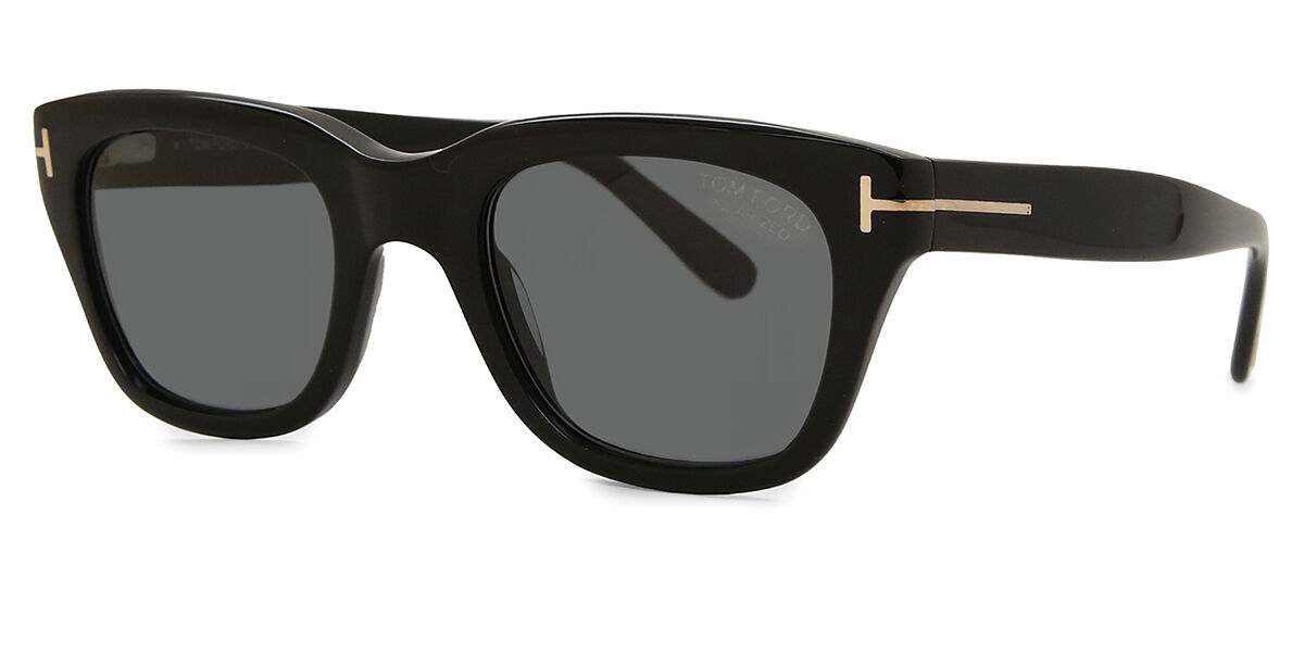 TOM FORD ブラックサングラス FT0237 SNOWDON Polarized サングラス Shiny Black