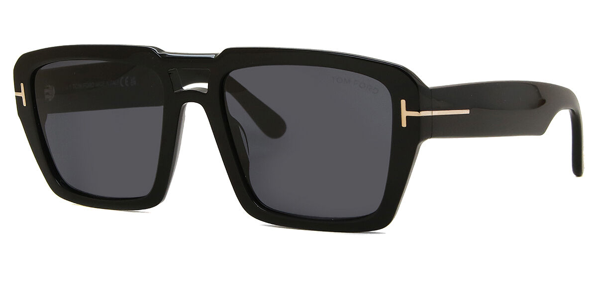 Tom Ford FT1153 REDFORD 01A Pilot Shiny Black Sunglasses