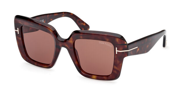 Tom Ford FT1157 ESME 52J Square Dark Brown Tortoise  display picture 2