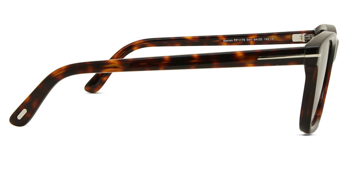 Tom Ford FT1179 BARRON 54V Square Red Tortoise Sunglasses