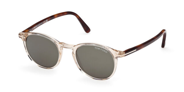 Tom Ford Elegant Brown Sunglasses Tom Ford FT1220 CARLA-02 55F Square Striped Dark Tortoise  main image 4