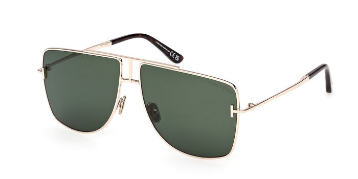 Tom Ford FT0818 HOLDEN 28E Pilot Shiny Rose Gold Sunglasses  display picture 3