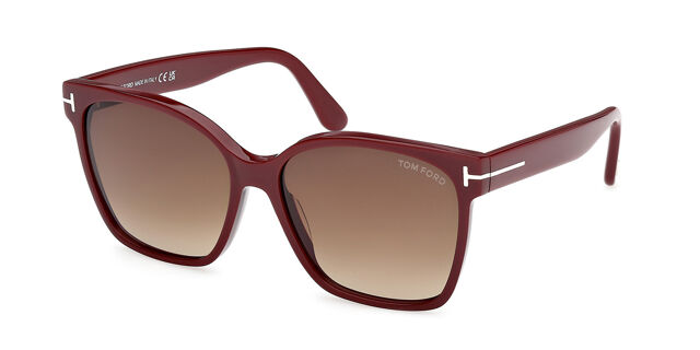 Tom Ford FT1312 IRIS-02 69F Square Shiny Bordeaux Sunglasses  display picture 3