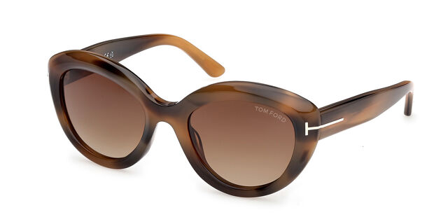 Tom Ford FT1316 STACY-02 55F Cat Eye Dark Brown Tortoise  display picture 3