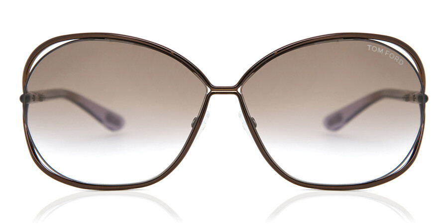 Tom Ford FT0157 CARLA 48F Sunglasses Brown | VisionDirect Australia