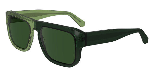 Calvin Klein Dark Green Sunglasses Calvin Klein Sunglasses CK20523S 001 Matte Black Solid Green  main image 2