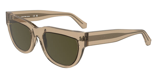 Calvin Klein Brown Translucent Sunglasses Calvin Klein CK25506S 200 - Brown Sunglasses | LookerOnline main image 3