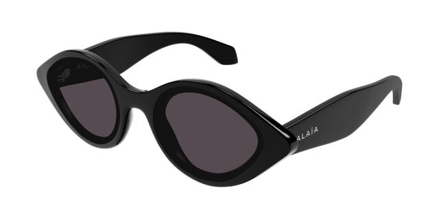 Azzedine Alaia AA0069S 001 Geometric Black Sunglasses 