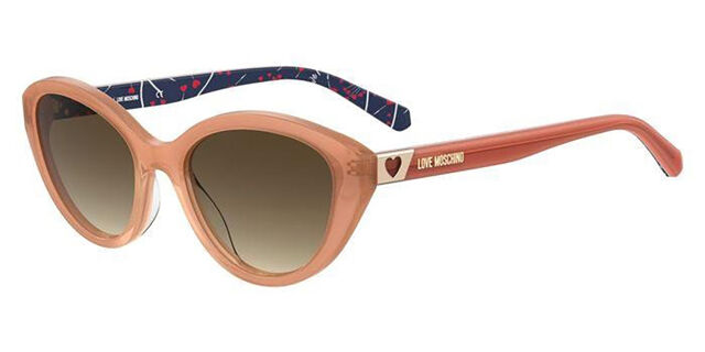 Moschino Love MOL033/S 733/HA Cat Eye Peach Pink Sunglasses  display picture 1