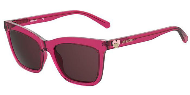 Moschino Love MOL057/S MU1/U1 Square Transparent Fuchsia  display picture 3