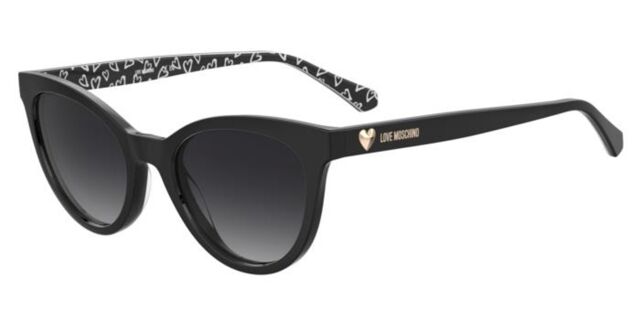 Moschino Love MOL079/S INA/9O Oval Black Sunglasses  display picture 1