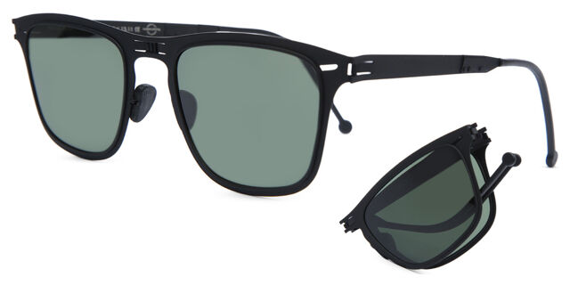 8001 Franklin Folding Black Polarized occhiali da sole Matte Black