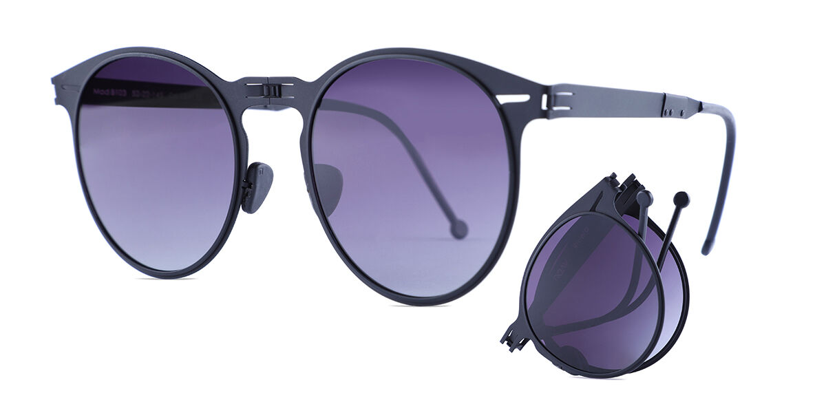 8103 Riviera Folding Black Polarized sunglasses Matte Black