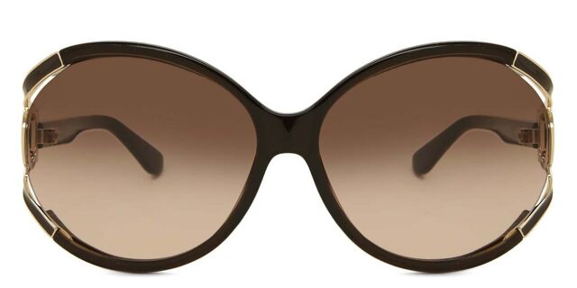 Salvatore Ferragamo SF 600S 220 A Oval Brown Sunglasses  display picture 2