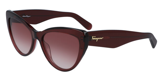 Salvatore Ferragamo Burgundy Cat-Eye Sunglasses Amazon.com: Salvatore Ferragamo Burgundy Cat Eye Ladies  main image 2