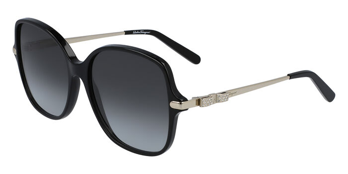 Salvatore Ferragamo SF957S 001 Cat Eye Black Sunglasses  display picture 1