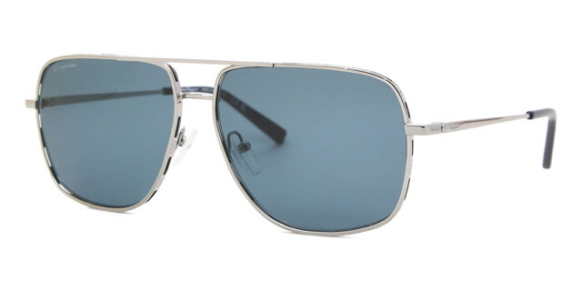 Salvatore Ferragamo Teal and Gray Sunglasses Ferragamo Salvatore Ferragamo Teal Rectangular Men main image 3