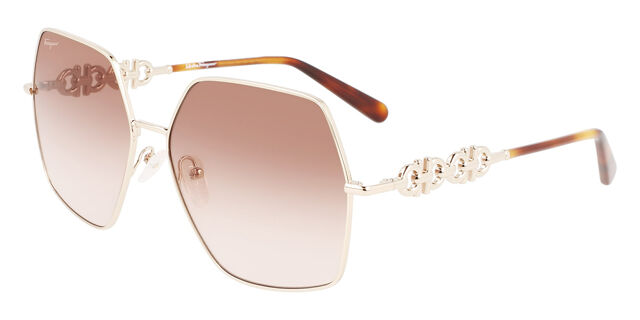 Salvatore Ferragamo Gold Oversized Sunglasses Salvatore Ferragamo Women main image 4