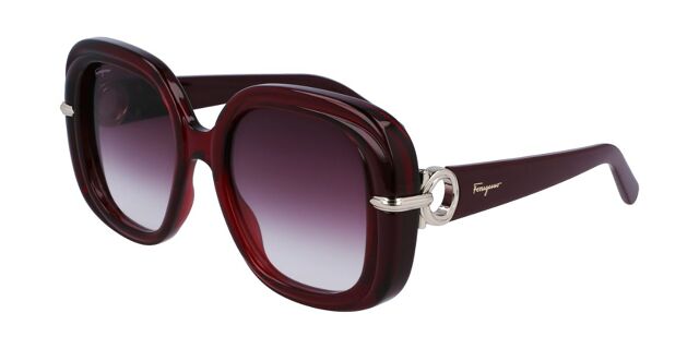 Salvatore Ferragamo SF 1058S 612 Square Transparent Burgundy  display picture 1