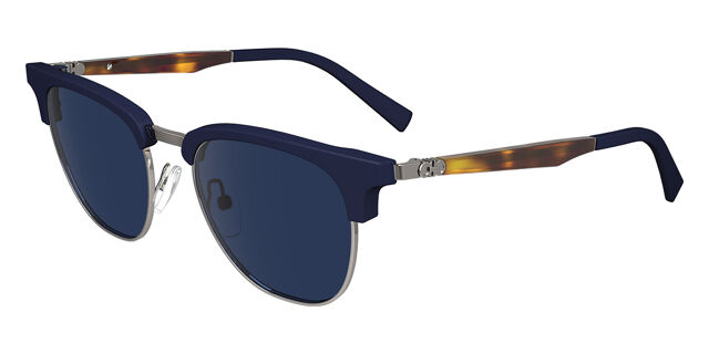 Salvatore Ferragamo Navy Blue Sunglasses Salvatore Ferragamo SF2015S 414 Rectangle Navy Blue  main image 2