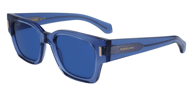 Salvatore Ferragamo SF 2010S 432 Square Transparent Blue  display picture 3