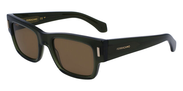 Salvatore Ferragamo SF2011S 320 Rectangle Transparent Khaki  display picture 3
