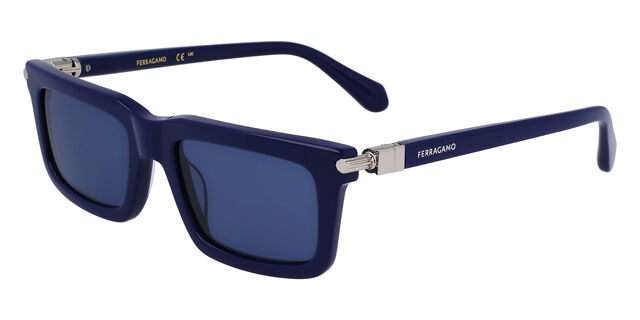 Salvatore Ferragamo SF2015S 414 Rectangle Navy Blue 