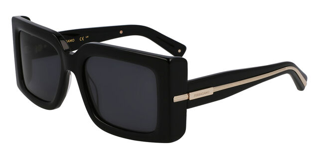 Salvatore Ferragamo SF2032S 001 Square Black Sunglasses  display picture 1